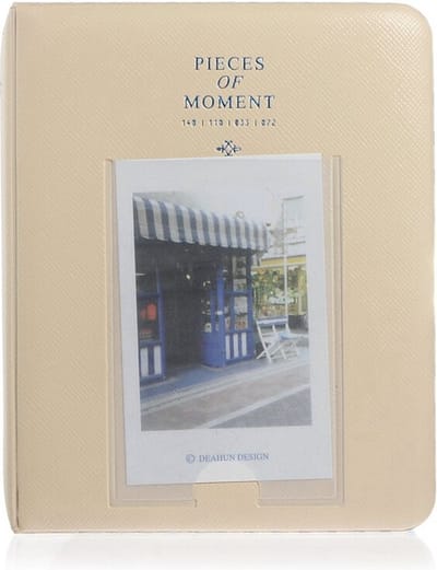 Mini Fotoalbum Creme | 65-vaks Fotoalbum | Geschikt voor (o.a.): Instax Mini 7s / 8 / 9 / 11 / 25 / 90 / Link / SP-2 / Liplay / Film Polaroid | Fotoboek Foto |Musthave | instax foto's | mini album |