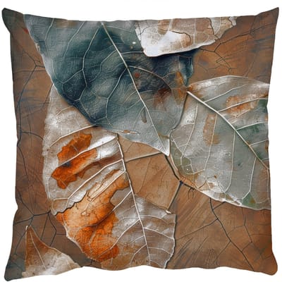 Sierkussens - Kussentjes Woonkamer - 50x50 cm - Bladeren - Bruin - Herfst - Natuur