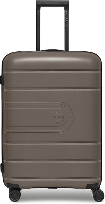 Redolz Essentials 11 4 wielen Trolley 66 cm met uitbreidingsplooi - Harde bagage - TSA slot - taupe