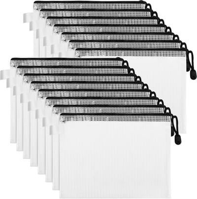 Dailygoody - Doorzichtige Plastic Gaaszakjes met Rits - Multifunctionele Etuis - A4-Document Tasje - Waterdicht - Ideaal voor Reisaccessoires - 1