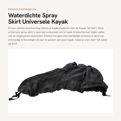 Kajakrok Waterdicht - Verstelbare Rok - Universele Kajak Cover - Hoogwaardige Nylon - Volledige Bescherming - Ideaal Accessoire - Kajakhoes