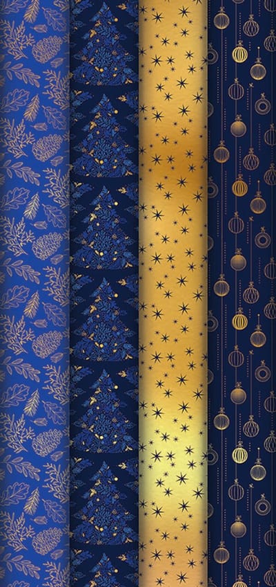 Clairefontaine Kerstcadeaupapier 'Azurite