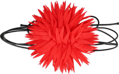 Haarsoires Haarband Bloem - Veter - Striklint - Rood - Haaraccessoire met Bloemen - Bloemenaccessoire voor Dames & Meisjes