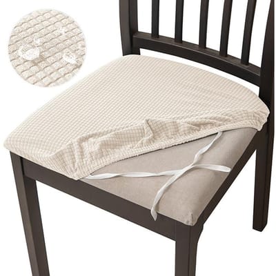 1 /2 /4 /6 stuks Waterdichte Jacquard Stoelzithoezen Afneembare Eetkamerstoelzithoes Stretch Stoelkussen Slipcover Eetkamer 6-Pcs