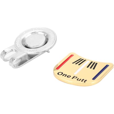Marqueur de balle de golf magnétique mini en métal durable pour un putt, accessoire clip pour visière de chapeau de golfeur (2 #) or