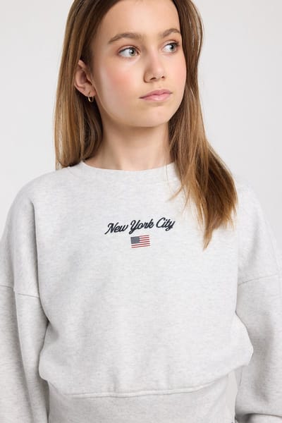 America Today Sina Jr Light Grey Melange Maat: 146/152 | Overhemden Outlet | Unisex | Grijs