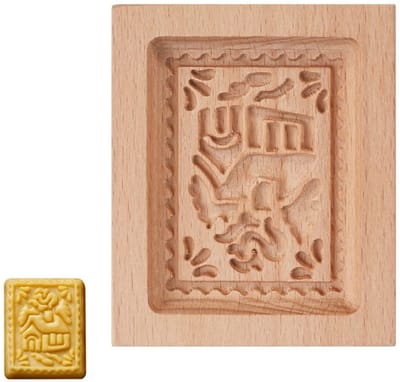 MTTproducts- Koekjesvorm Beukenhout - Koekjesstempel - Koekjes Vormen Uitsteek - Driedimensionale Patronen - 3 Stuks - Stevig en Betrouwbaar