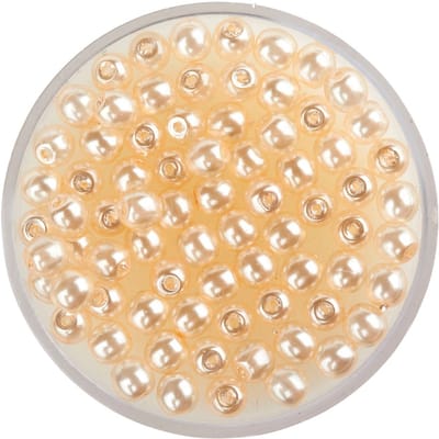 Crystal Renaissance glasparel, 4mm, 75 stuks - Créme