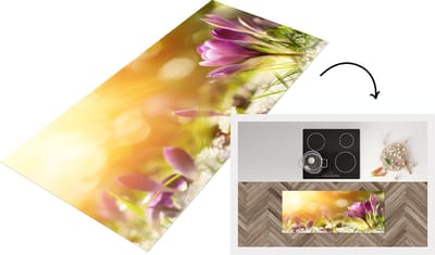 Keukenloper - Loper keuken - Krokus - Zon - Lente - 120x50 cm - Keukenloper vinyl