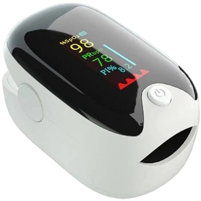 longziming -Pulsoximeter – Vingertop Pulsoximeter – met LED Display – SpO2 en Hartslagmeter – Compacte Zuurstofmeter – voor Thuis en Onderweg – Wit