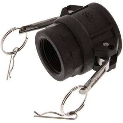 Camlock DN 40 (1 1/2'') Koppeling PolypropyleenRp 1 1/4'' met binnendraad Type D MIL-C-27487