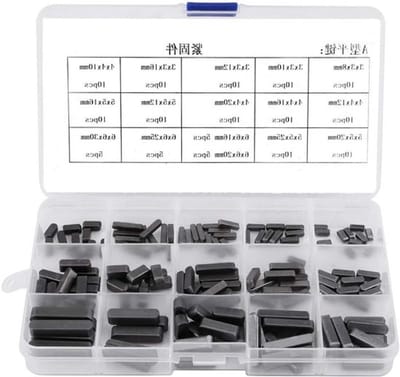 Sleutels Set 140 stks, Ronde Veer Sleutel Parallelle Aandrijfas, Motoras, Assortiment 8mm 10mm 12mm 16mm 20mm 25mm 30mm.