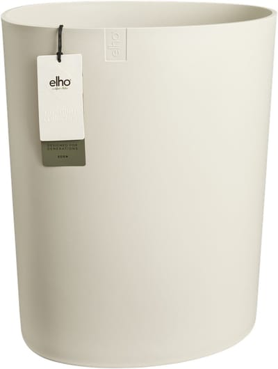 Elho Eden Aquacare High 40 - Bloempot voor Binnen & Buiten - 100% Gerecycled Plastic - Ø 39.0 x H 50.1 cm - Linnen wit