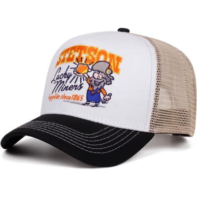 Casquette Trucker Créative Nouvelle Stetson Nuggets Casquette Filet Ombrelle de Soleil Sport de Loisir Extérieur Décoration de Trajet Quotidien Casquette de Baseball gray