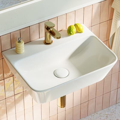 HOROW - Keramische Wastafel - Wandgemonteerd - 46x31 cm