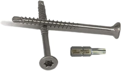 Spaanplaatschroeven Schroeven Boorpunt Roestvrij Staal Bit 4x50 mm - 500 st. Torx Verzonken Kop A2
