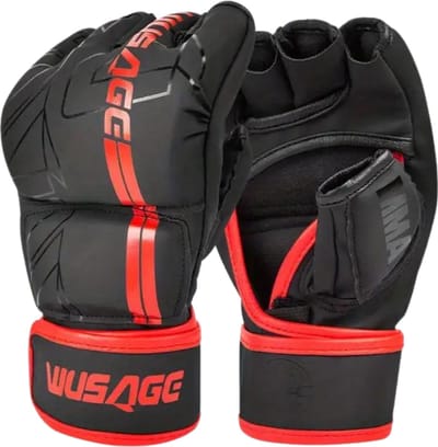 Bovista MMA Handschoenen - Gloves - Sparring Handschoenen - Heren - Dames - Grappling - Bokshandschoenen - Vecht Handschoenen - Zwart met Rood