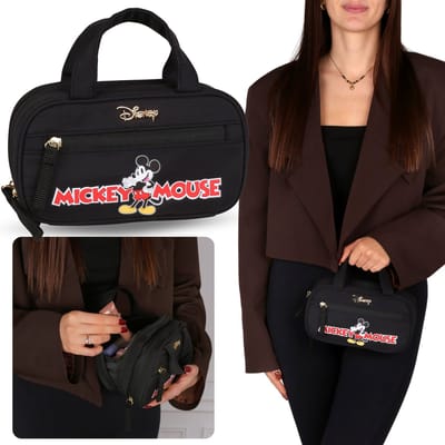 DISNEY Mickey Mouse REIS-toilettas met handvat, ritssluiting, organizer voor cosmetica 21,5x6,5x11 cm