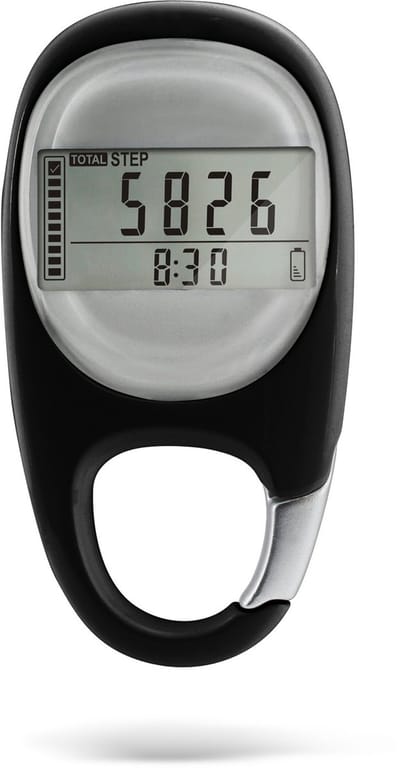 Stappenteller met Clip - Stap Teller - Dagelijkse Activiteit - Nauwkeurige 3D Sensor - 7.6 x 4.5 cm - Zwart
