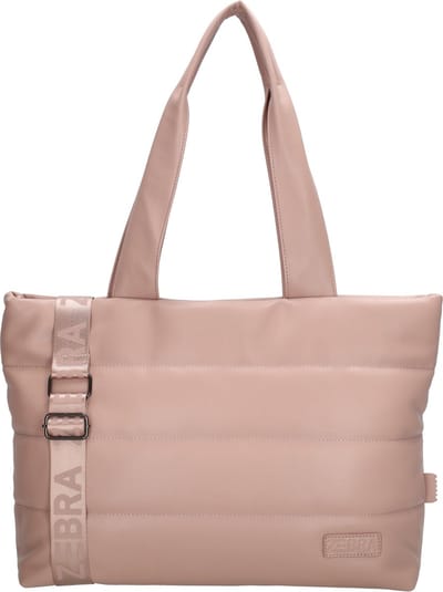 Zebra Evie Hand & Schoudertas Shopper 15,6 inch Laptop Vak - Tote Bag - Dames Tas - Oudroze