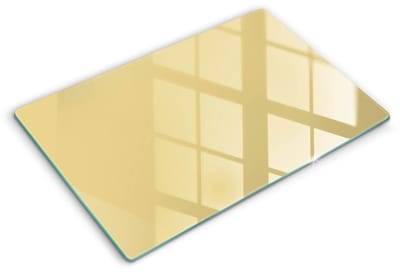 Wallfluent Glazen Snijplanken - Geel Snijplanken Glas - 80 cm x 52 cm - Geel Snijplanken van Glas - Glazen Serveerplank - Glazen Snijplank Voor Keuken - Antislip Glazen Snijplank
