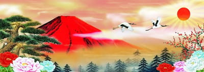 Fuji Flying Crane Puzzel - Legpuzzel Japan - Ontspanning Thuis - Uniek Japans Import - 420 Stukjes - Multicolor