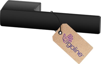 ERGO line MAGNUM – Massief design deurbeslag, Mat Zwart, Deurklinkgarnituur Binnendeur, Deurkruk Set- alleen krukrozet, Deurgrepen voor deuren, klinkpaar, Terugslagveer