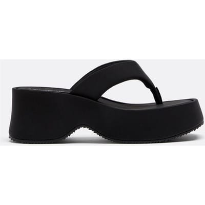 Stradivarius Platform teenslippers  Zwart 35