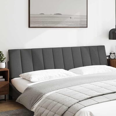 vidaXL - Hoofdbordkussen - "Hanko" - 200 - cm - stof - donkergrijs