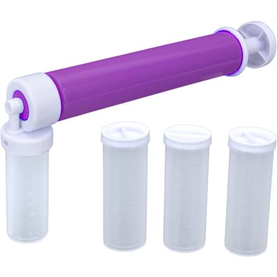 Saupoudreur Manuel pour Gâteaux Multifonctionnel Pulvérisateur en Plastique pour Coloration de Gâteaux pour la Cuisson de Desserts violet