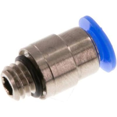 4mm x M 6 Messing/POM Insteekfitting Buitendraad Binnenzeskant Compact Ontwerp NBR [2 Stuks]
