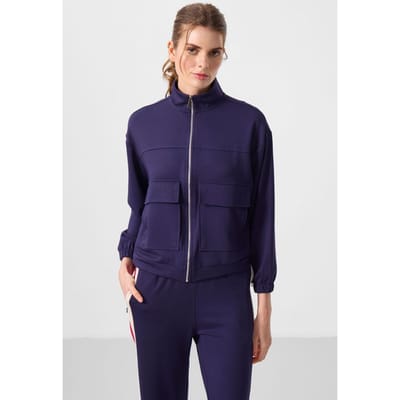 Overmatig Cropped Zip-Neck Gebreide Top