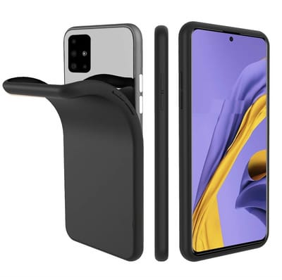 Nano Silicone backcover hoesje Geschikt Voor Samsung Galaxy A51 - Zwart