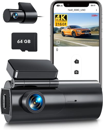 Core® Dual Dashcam - Voor en Achter Camera – Auto Camera Met Nachtzicht – Zwart - 5cm x 10cm x 4cm