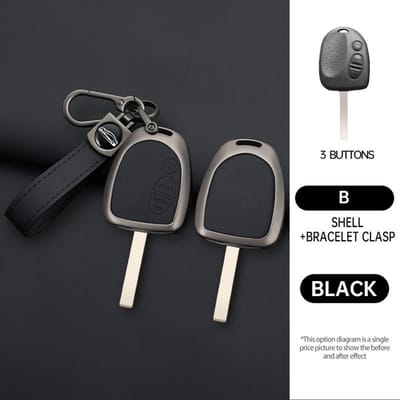Porte-clés en alliage de zinc et cuir avec chaîne pour Holden Vs Vt Vx Vy Vz Wh Wk Commodore Chevrolet Lame non coupée Accessoires gray