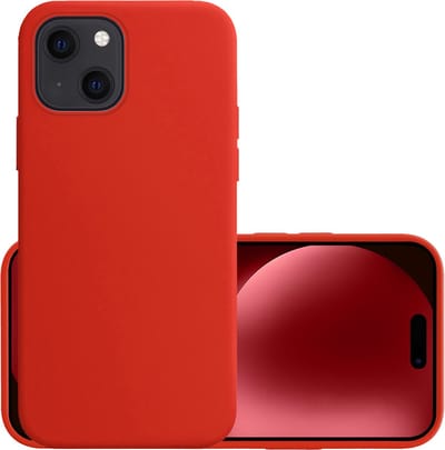 Hoesje - Geschikt voor Apple iPhone 15 - Sterk & Shockproof - Hoes Cover - Siliconen Case - Rood