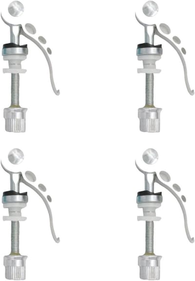 Fietszadelklem - Zadelpenklem - Zadelhoogte Verstellen - Snelspanhendel - 4-delige set - Zilver