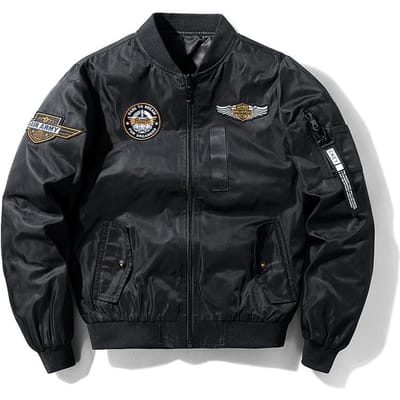 Printemps et Automne Nouveaux Vêtements Homme Veste Jeune et Beau Uniforme de Baseball Homme Grande Taille Vêtements Homme des Deux Côtés XXXXL black