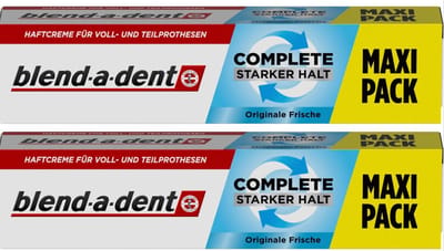 Blend-a-dent - Super kleefcrème - Extra Sterk - voor gebit en deelprothese - Voordeelset 2 stuks Maxipack a 70 gram!!