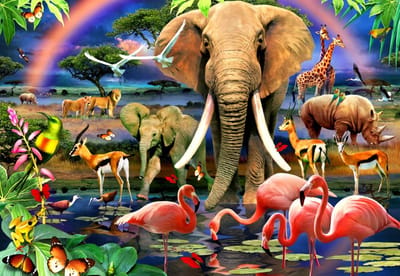 Bluebird Puzzle dieren puzzel African Savannah - 1000 stukjes.