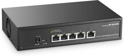 Netwerk Switch - Ethernet Hub - Snel Internet - Web Beheer - 5 Poorten - Zwart