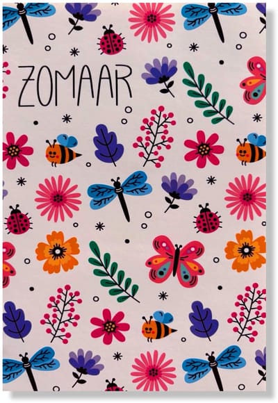 Zomaar Wenskaart - Bloemenkaart - 12x17cm - Gevouwen kaart inclusief envelop
