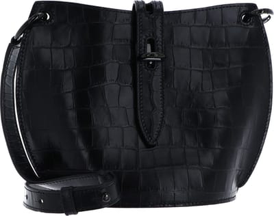 FURLA Leren Schoudertas Unica Mini Crossbody Nero Zwart