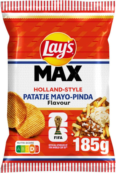 Lay's Max Ribbel Chips Fifa Holland Fries 10 x 185 gram
