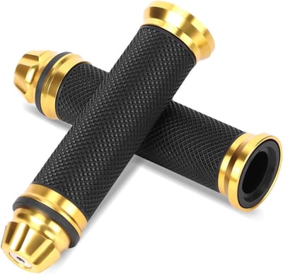 Universele CNC Aluminium Motorhandgrepen 7/8 Inch 22mm - Rubber Handvatten voor Motorfiets, Grip en Comfort