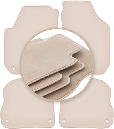 PREMIUM beige matten voor: Skoda Fabia II hatchback, stationwagen 2007-2014