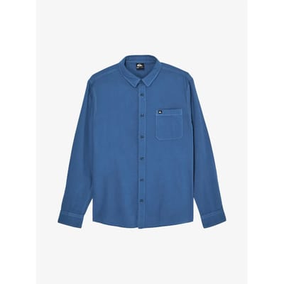Quiksilver Motherfly Solid Overhemd Met Lange Mouwen Blauw L Man
