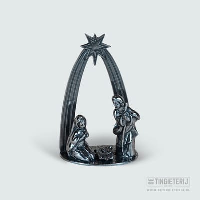 Kerststal 12cm middel - Minikerststal - Kerstcadeau - Kerstdecoratie - Handgemaakte mini kerstgroep - Kerst