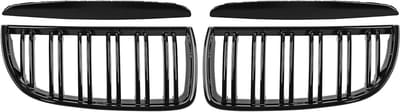 Ventilatierooster Auto - Grill Set - Auto Styling - Glanzend Zwart - 1 Paar - Zwart