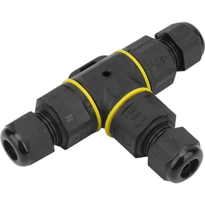 IP68 Waterdichte T-vormige 3-pins aansluitdoos Ondergrondse kabelmofconnector